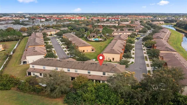 an aerial view of a city