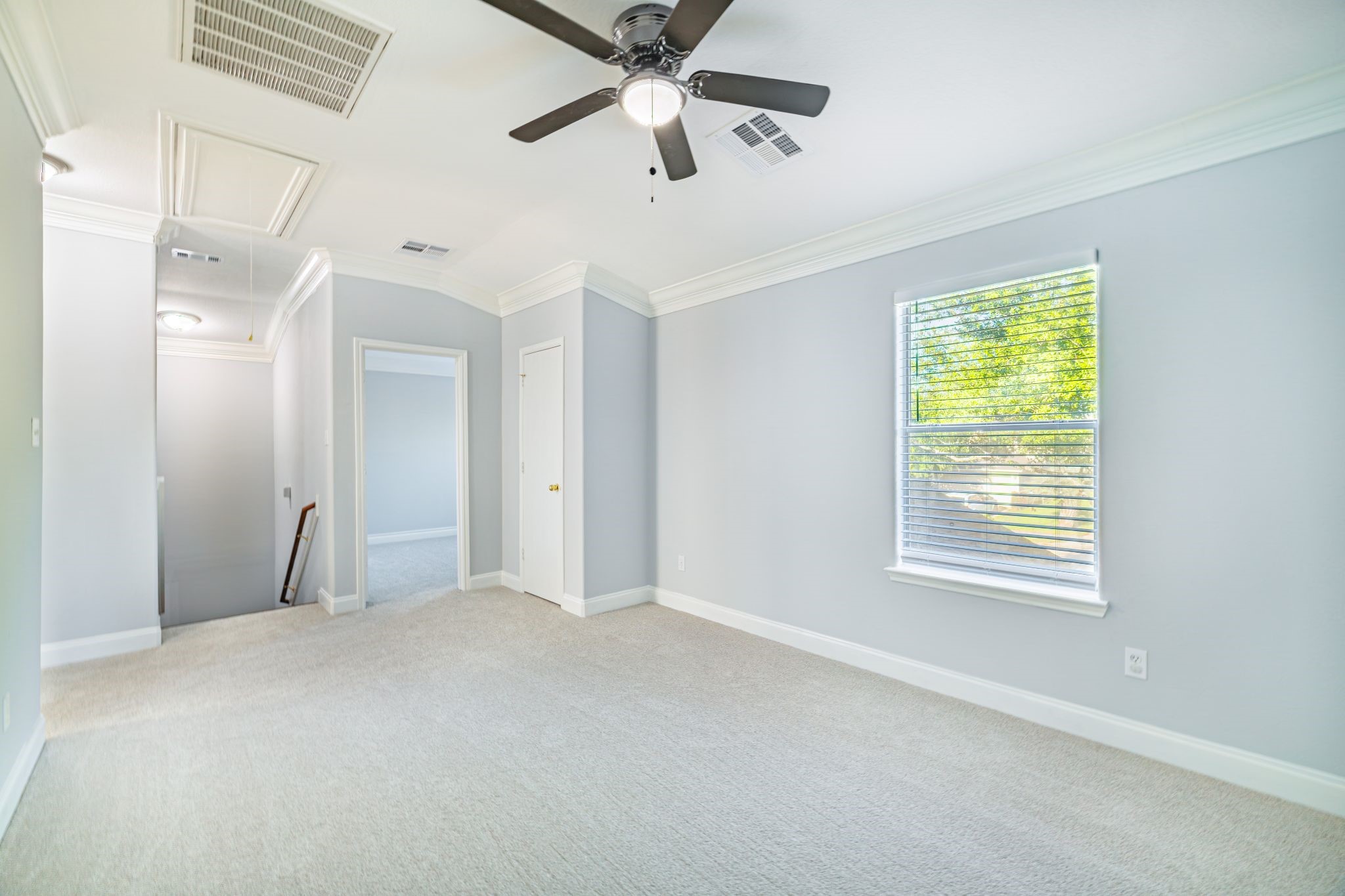 8318 Tartan Court Rosharon, TX 77583 - Photo 12 of 31 Brand-new carpet throughout the second floor. Bright, spacious, and flexible area with a closet.