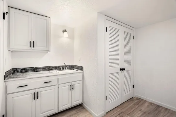 a view of backyard with green space