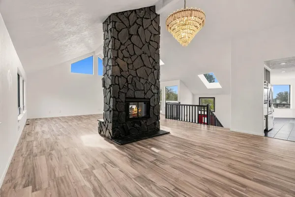 a view of entryway with wooden floor