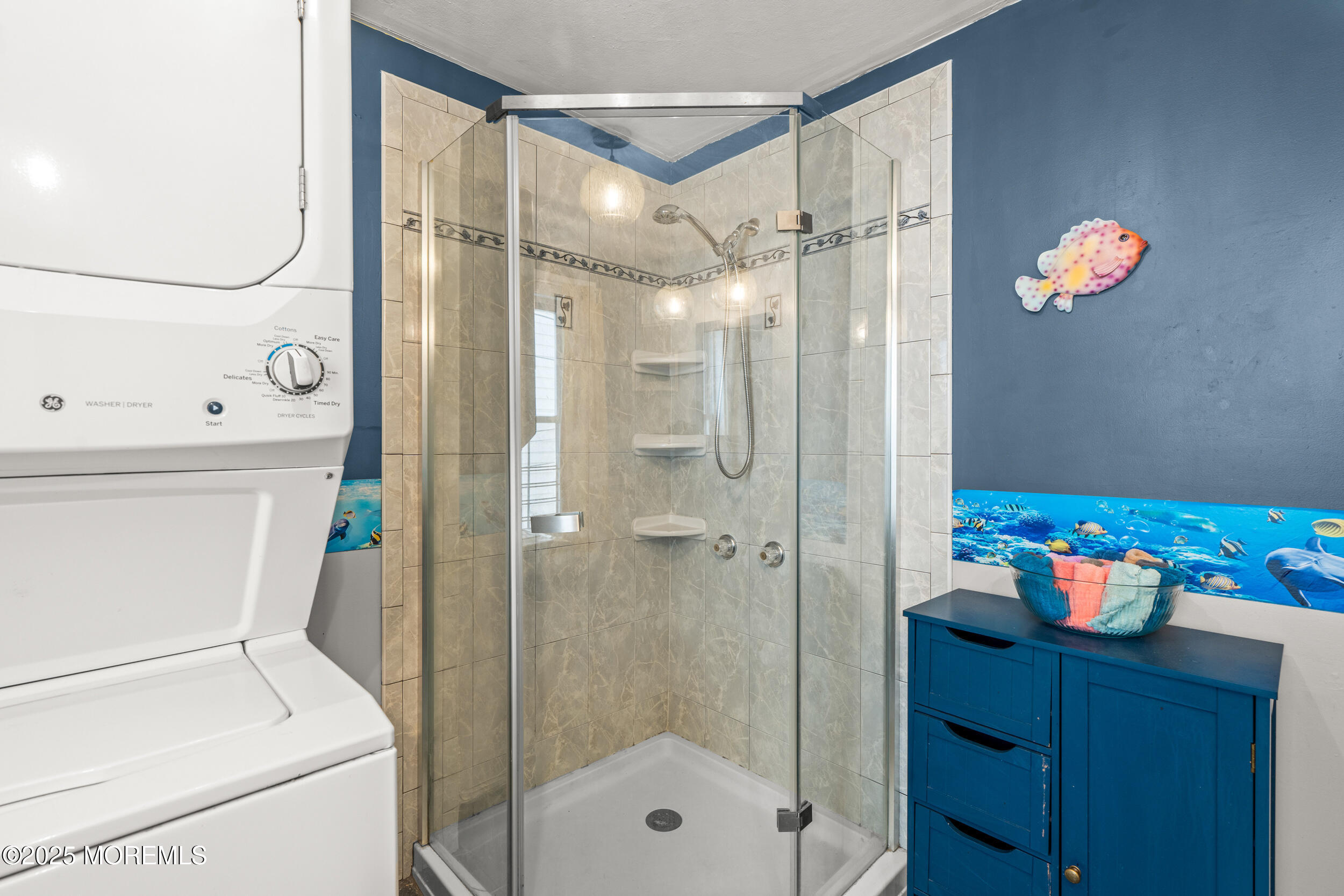 110 Mt Tabor Way Ocean Grove, NJ 07756 - Photo 49 of 71 a bathroom with a shower a sink and a mirror