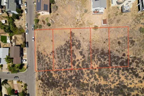 an aerial view of multiple house