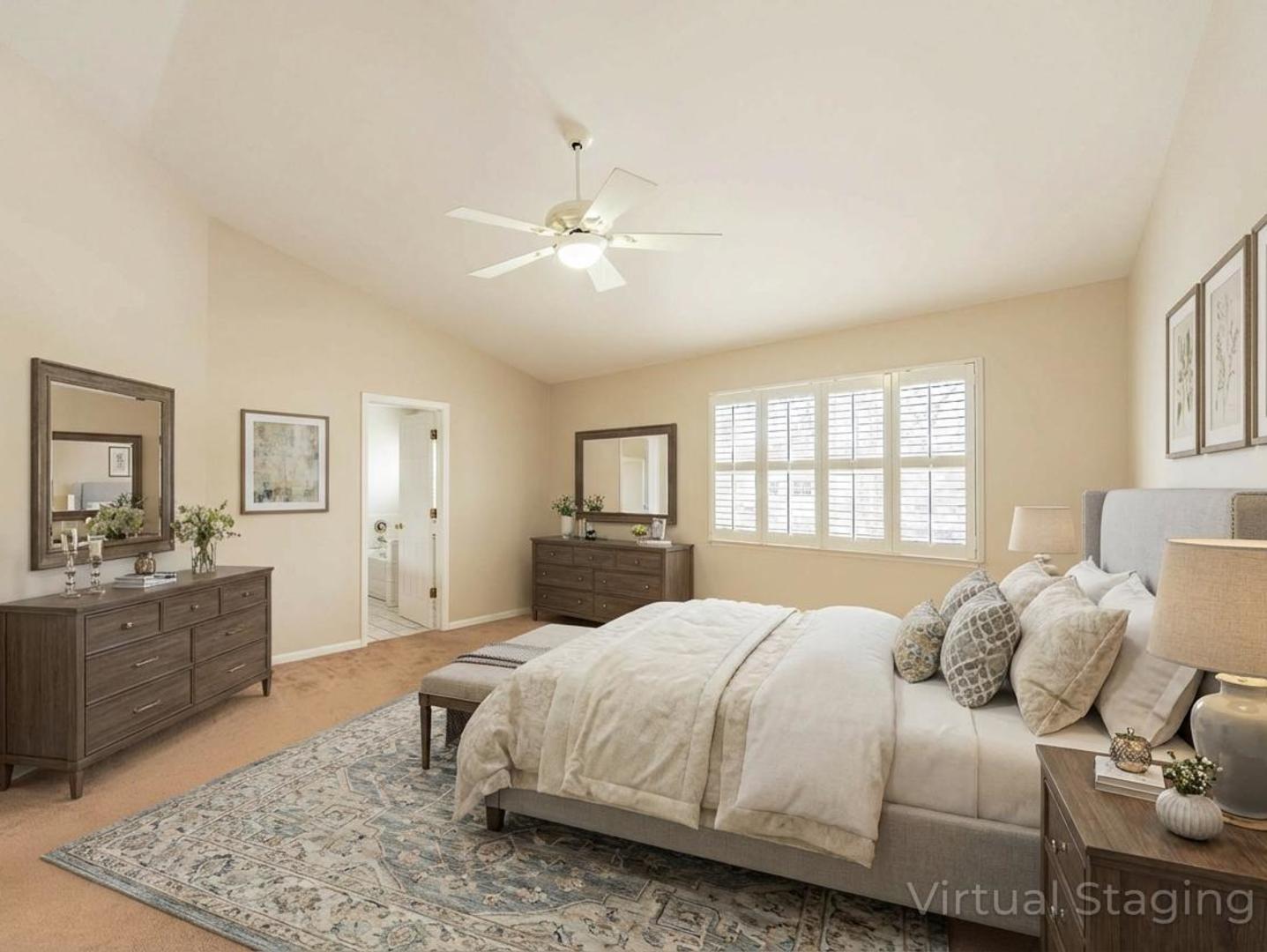 498 Capital Lane Gurnee, IL 60031 - Photo 6 of 15 a bedroom with a large bed and a chandelier