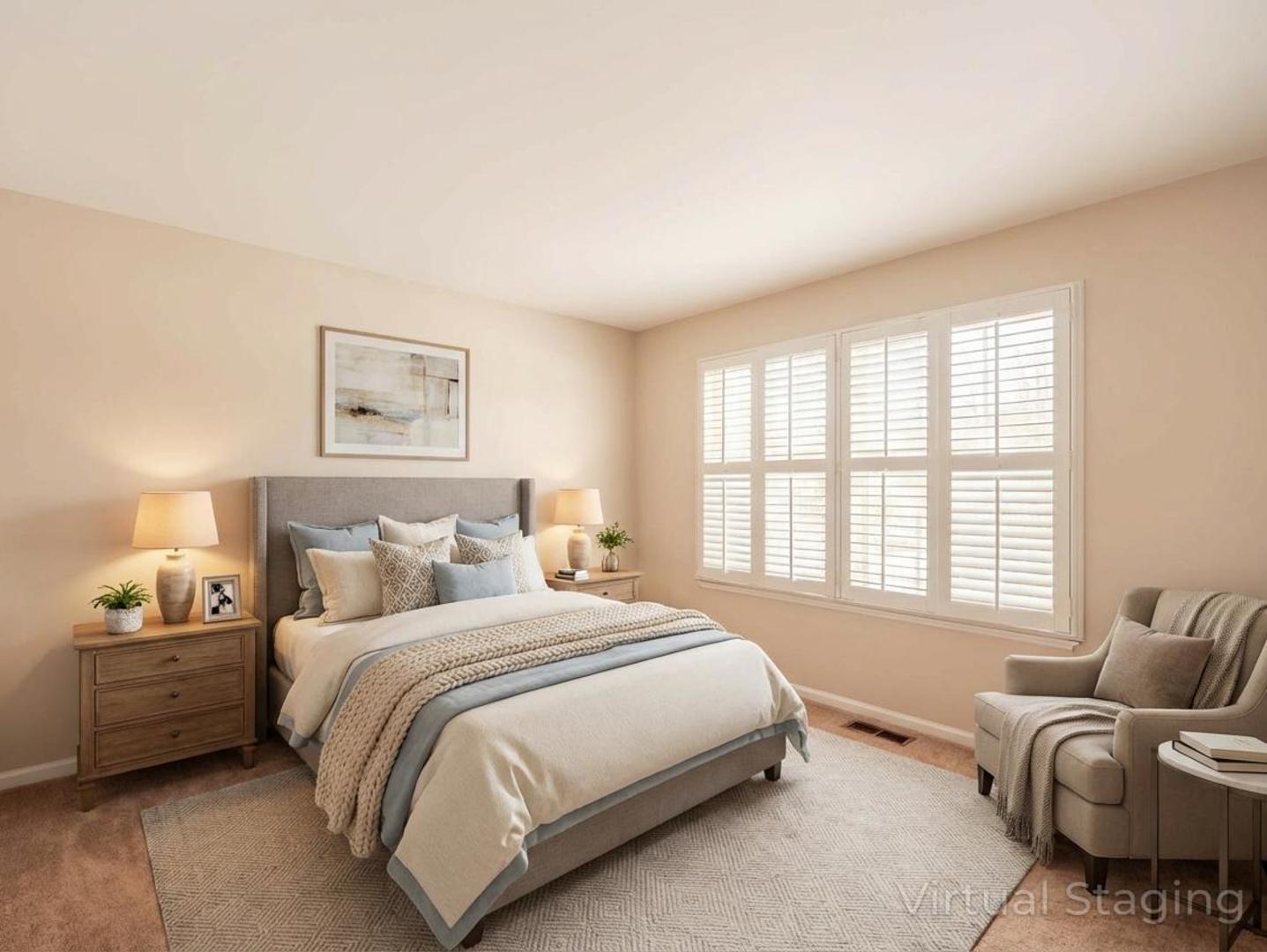 498 Capital Lane Gurnee, IL 60031 - Photo 9 of 15 a spacious bedroom with a bed and a couch