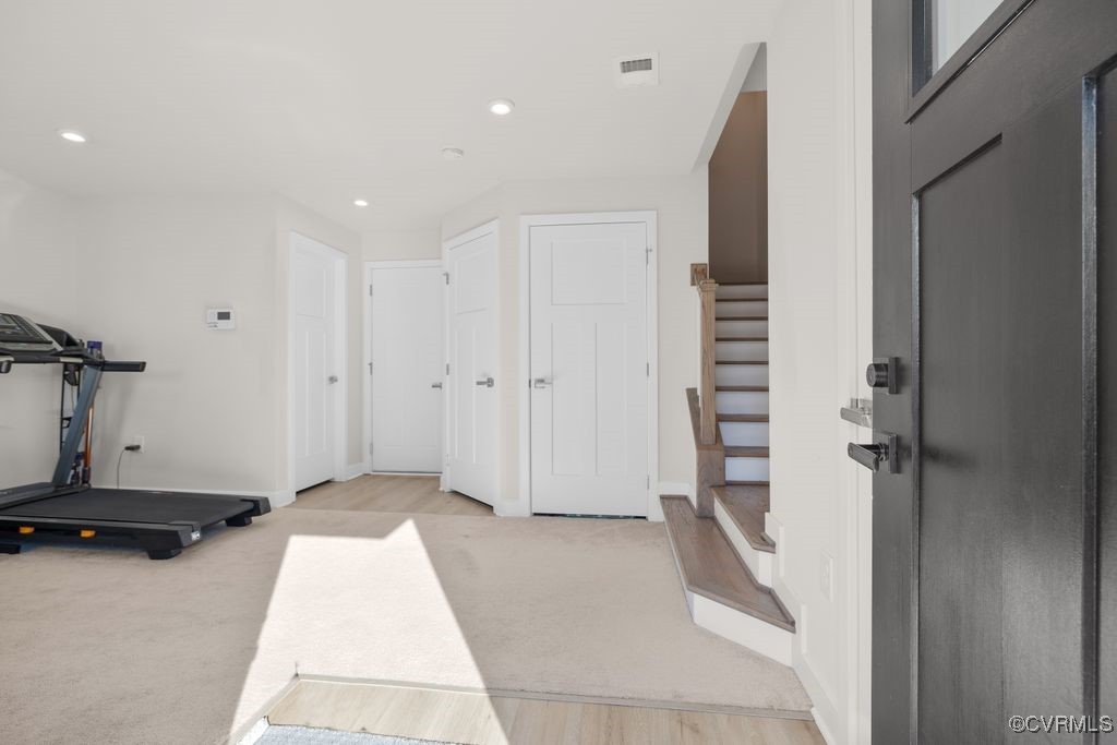 2117 Borough Ridge Street Richmond, VA 23225 - Photo 3 of 27 Workout room featuring baseboards, visible vents,