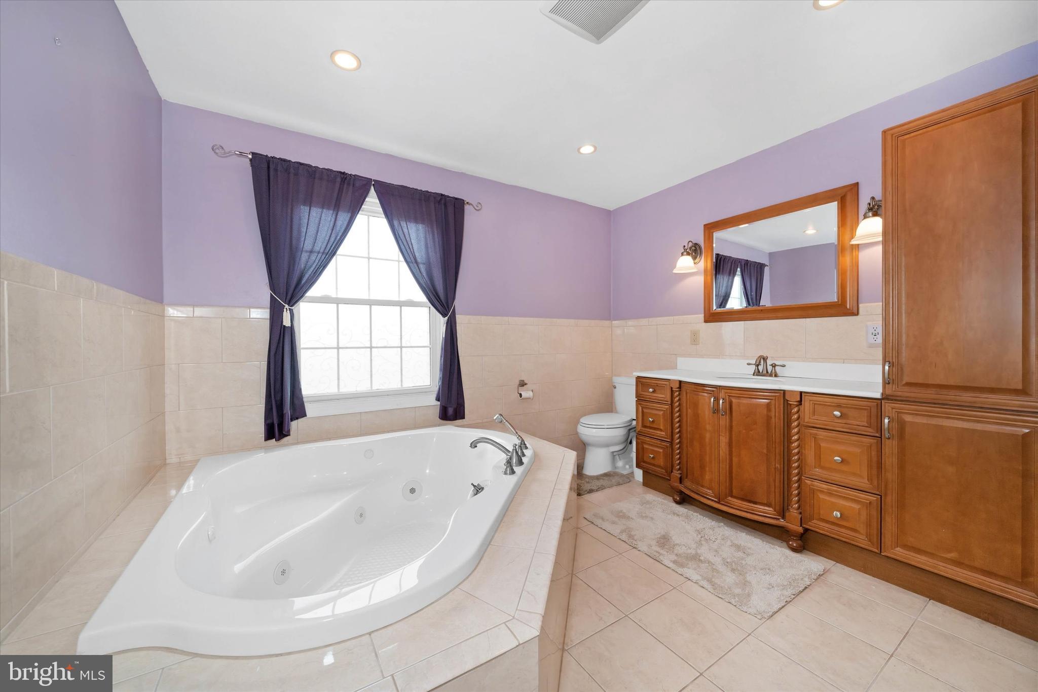 1331 Cherry Tree Road Aston, PA 19014 - Photo 14 of 40 a spacious bathroom with a tub sink and mirror