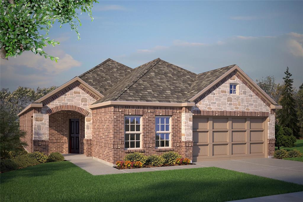 5237 Mountain View Drive Krum, TX 76249 - Photo 1 of 1 front view of a house with a yard