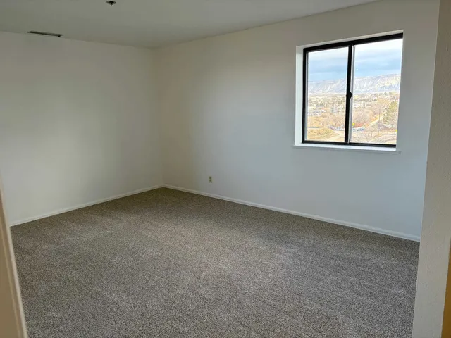 an empty room with a window