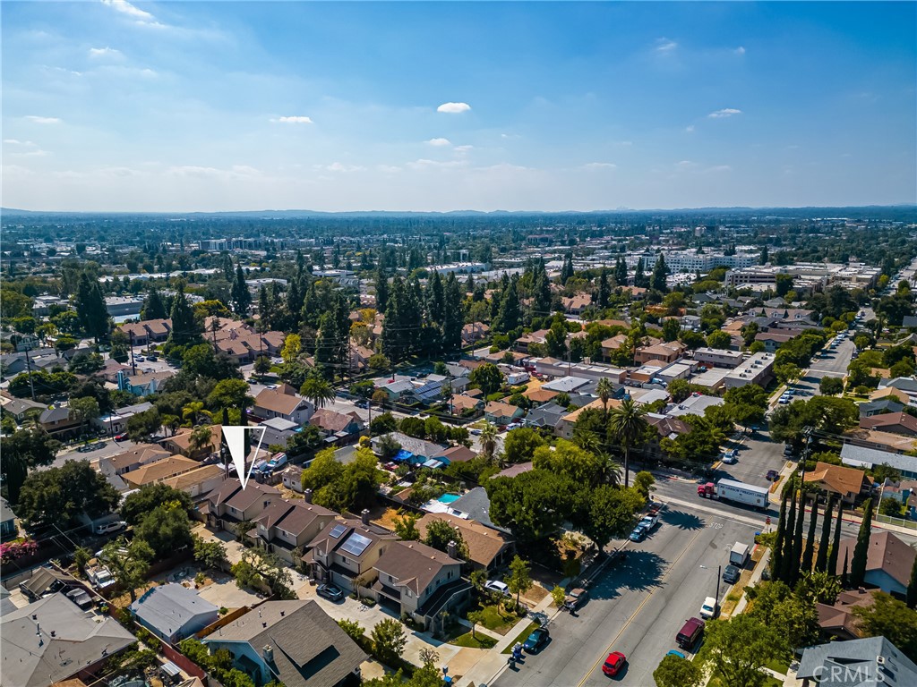 418 East Olive Avenue, Unit B Monrovia, CA 91016 - Photo 3 of 40 an aerial view of a city with lots of residential buildings