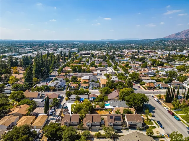 an aerial view of a city