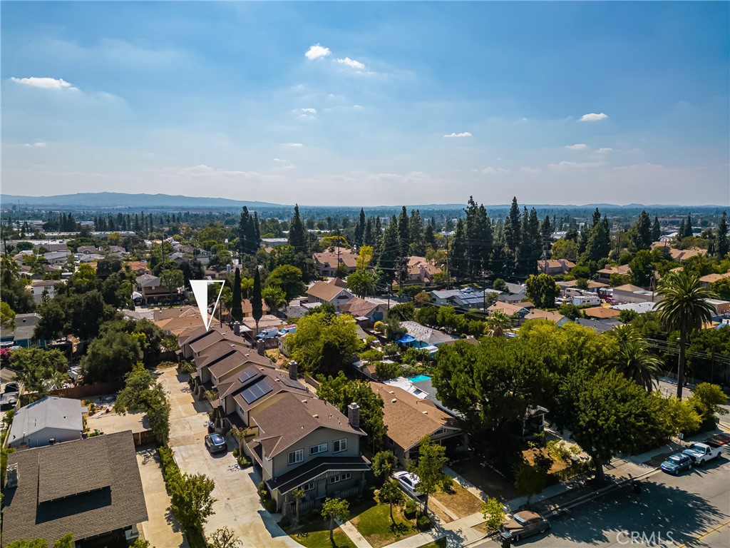 418 East Olive Avenue, Unit B Monrovia, CA 91016 - Photo 37 of 41 an aerial view of a city with lots of residential buildings