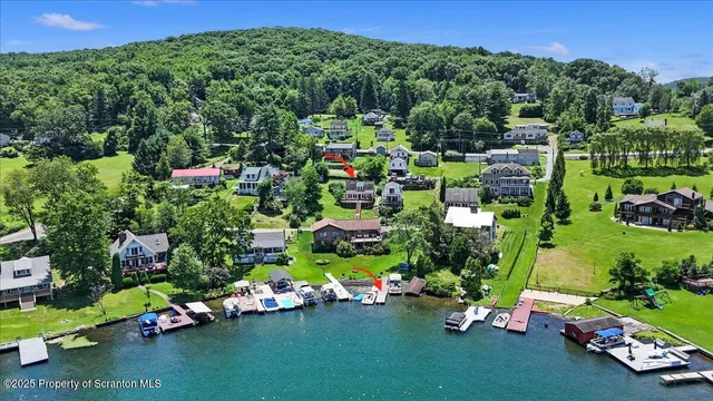 a view of a lake with a mountain in the background