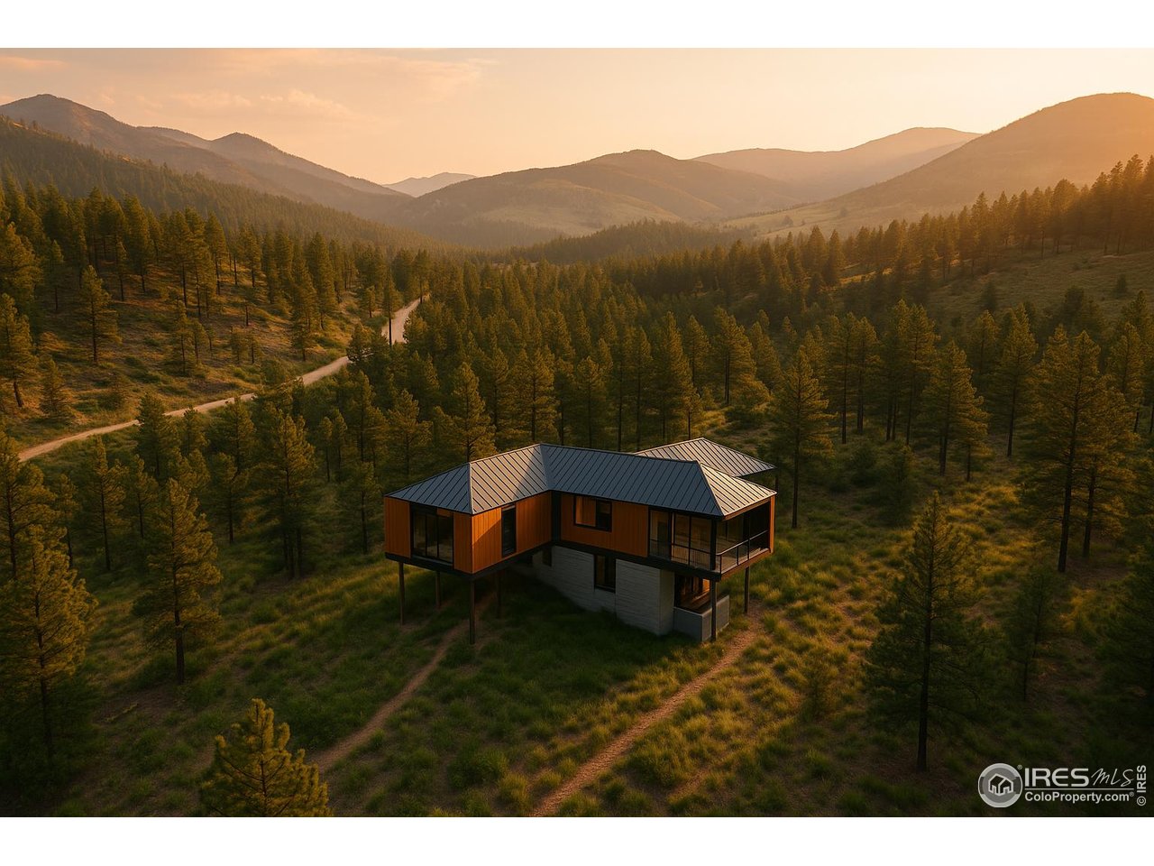 375 Arroyo Chico Boulder, CO 80302 - Photo 20 of 42 From above, the site reveals its potential-an opportunity to build a private modern home surrounded by trees, views, and open sky.