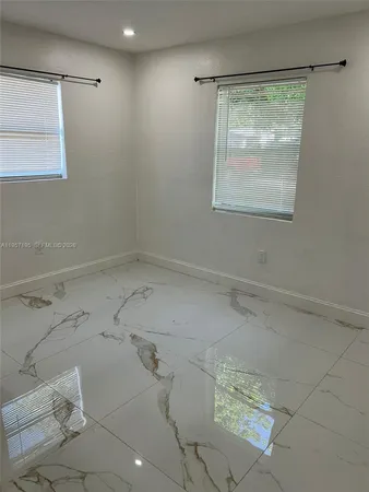 a view of a room with rack on the wall