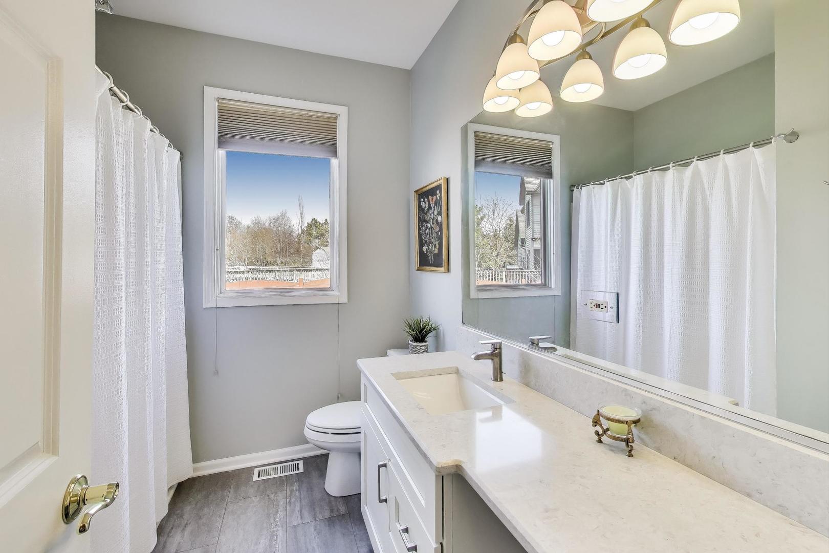 2502 Hidden Trail Spring Grove, IL 60081 - Photo 22 of 51 a bathroom with a sink a toilet and a mirror