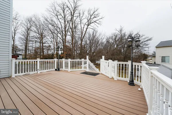 a view of a wooden deck