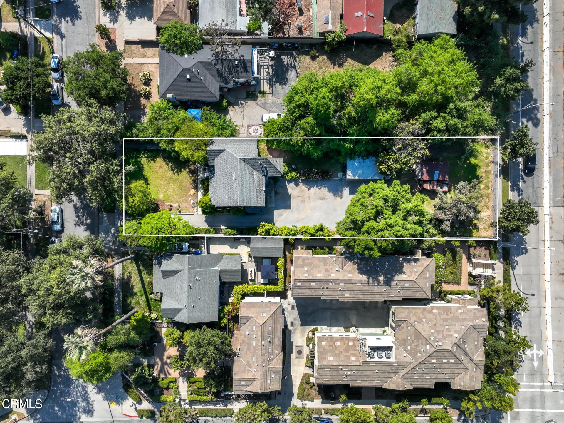 1055 Locust Street Pasadena, CA 91106 - Photo 14 of 14 an aerial view of a house with a lake view