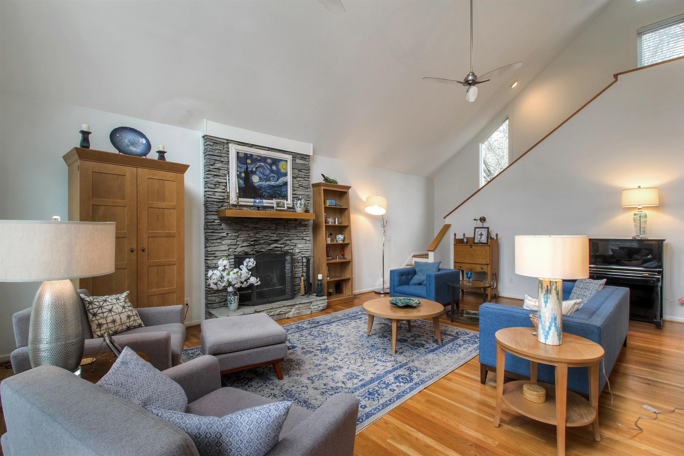 788 High Point Ridge Road Franklin, TN 37069 - Photo 16 of 30 a living room with furniture and a fireplace
