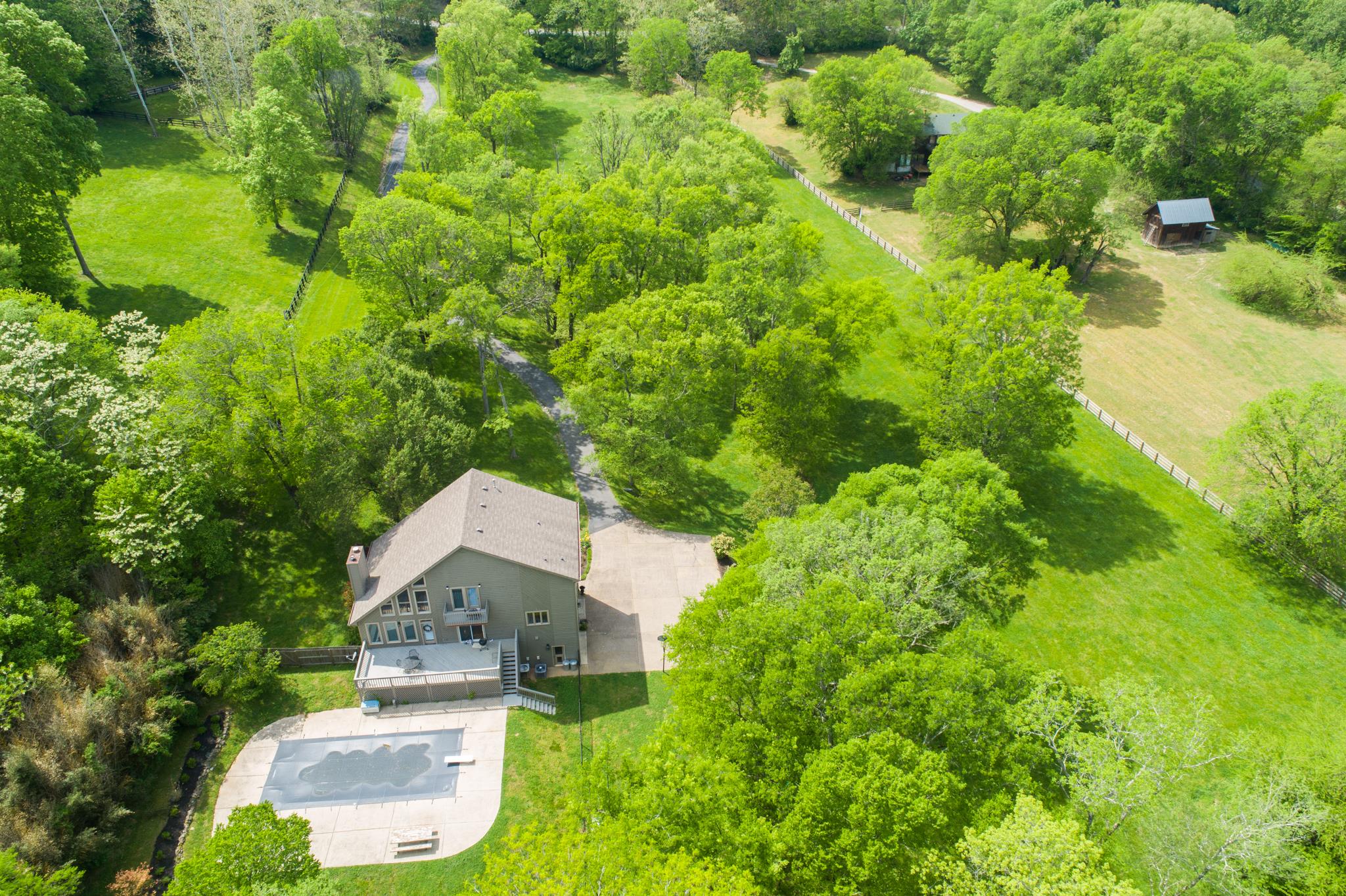 788 High Point Ridge Road Franklin, TN 37069 - Photo 9 of 30 an aerial view of a house with swimming pool and garden