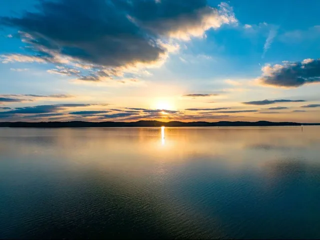a view of an ocean and beach