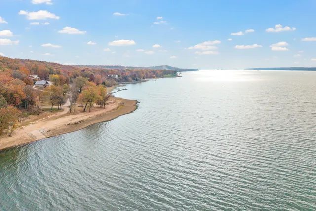 a view of an ocean and beach