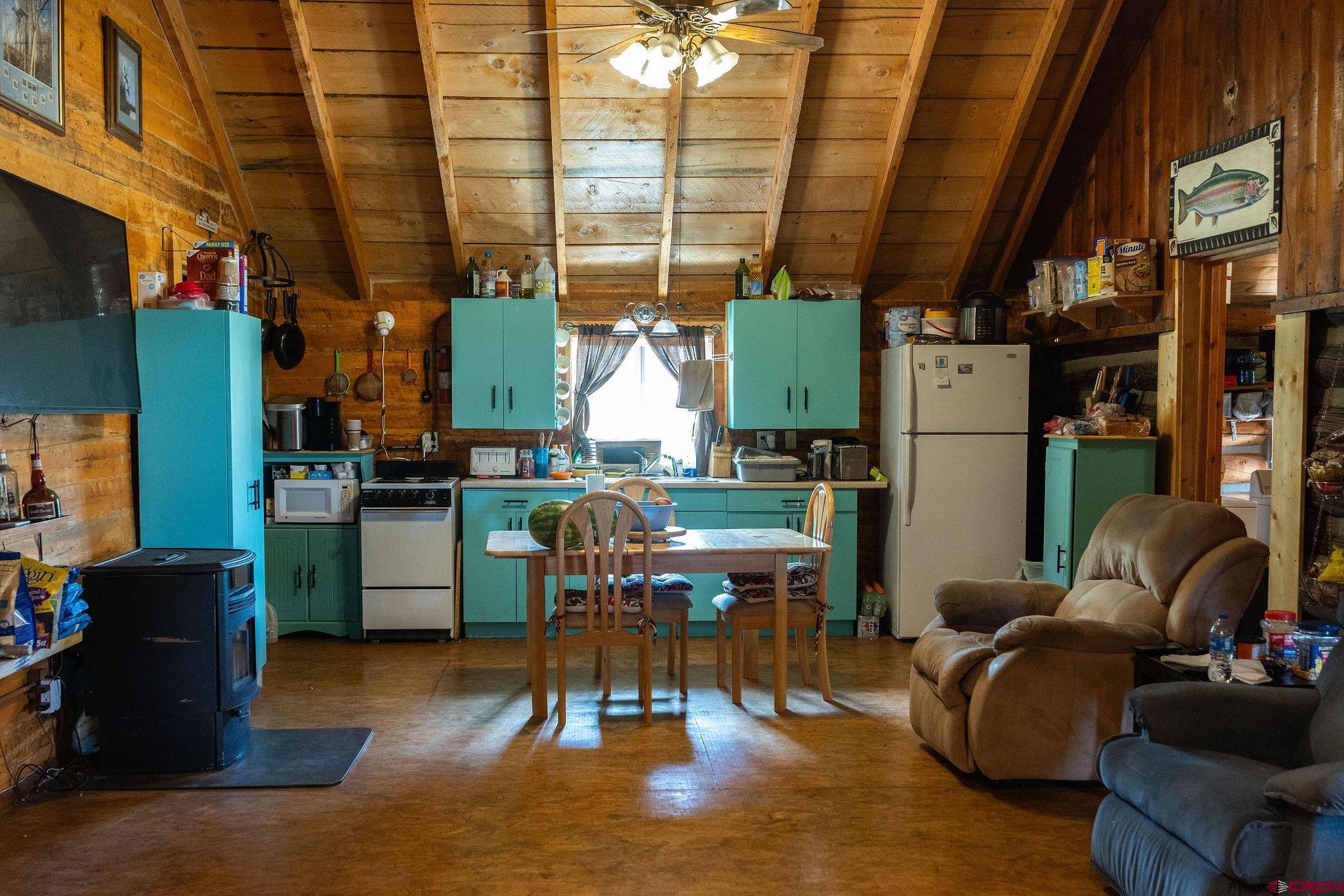 4650 Usfs Rd 516 Creede, CO 81130 - Photo 16 of 33 a living room with furniture and a fireplace