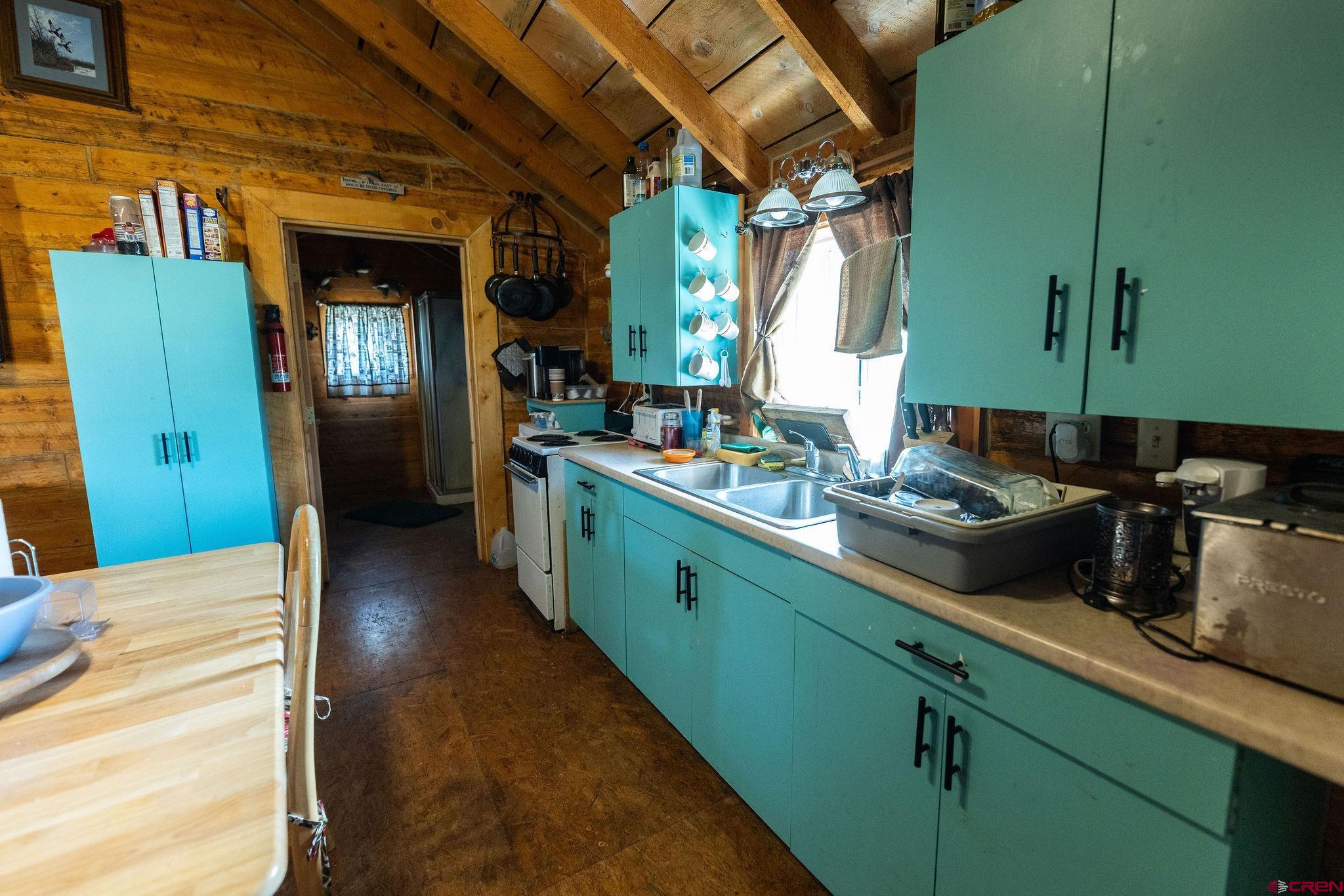 4650 Usfs Rd 516 Creede, CO 81130 - Photo 17 of 33 a kitchen with sink and cabinets