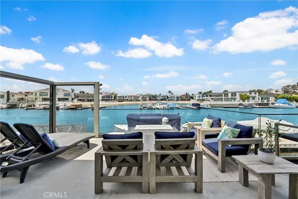 a view of a terrace with furniture