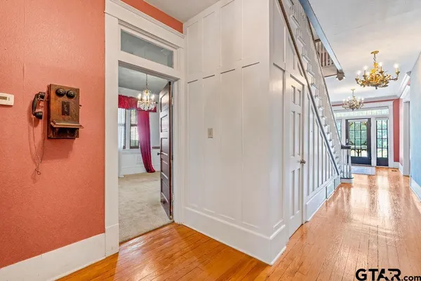 a view of a hallway with interior of the house