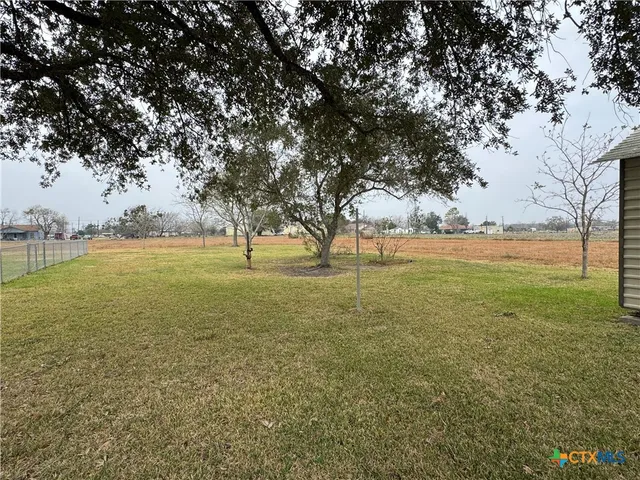 a view of an ocean with a big yard