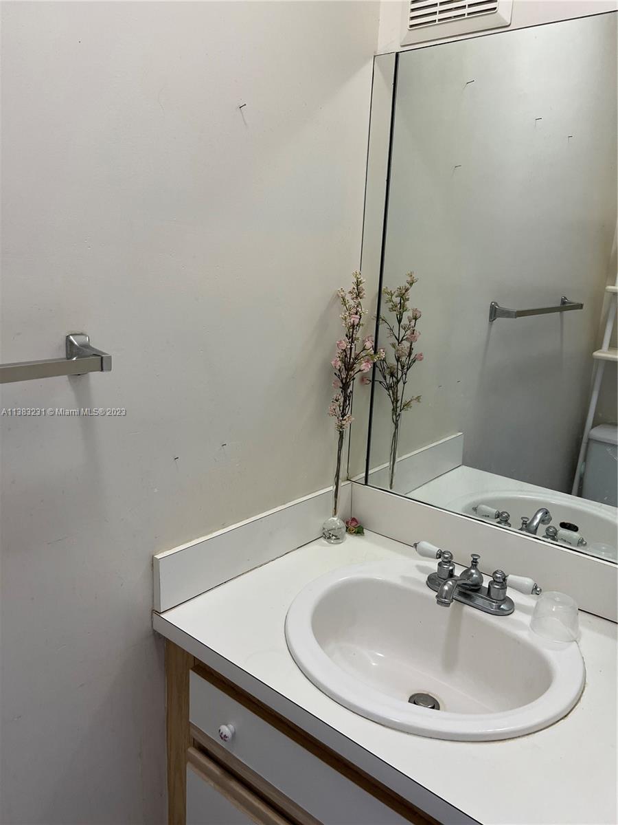 15103 Southwest 81st Street, Unit 213 Miami, FL 33193 - Photo 5 of 22 a bathroom with a sink and a mirror