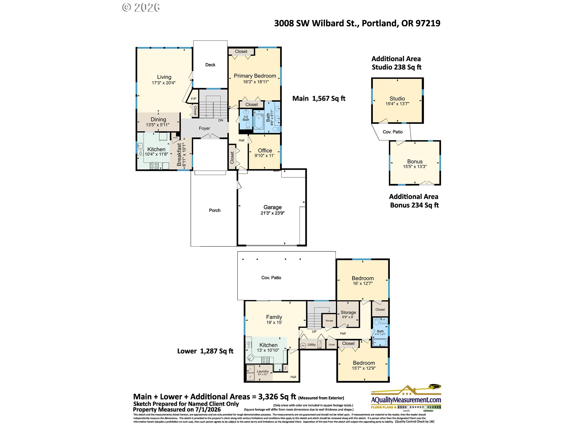 3008 Southwest Wilbard Street Portland, OR 97219 - Photo 48 of 48 Floor Plan