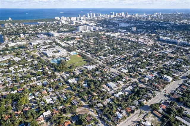 an aerial view of multiple house