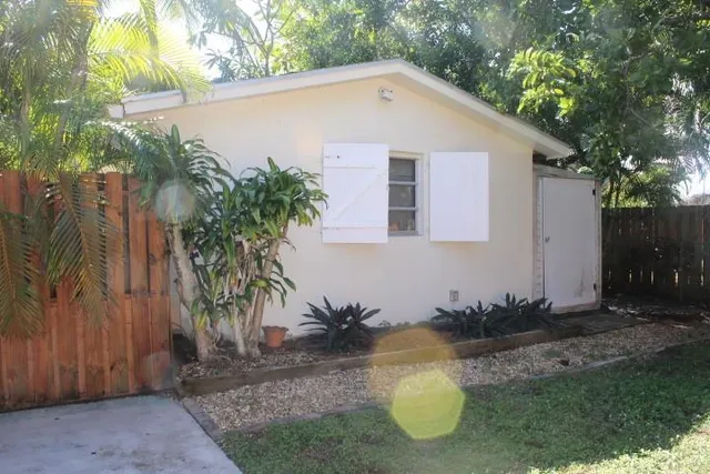 a backyard of a house