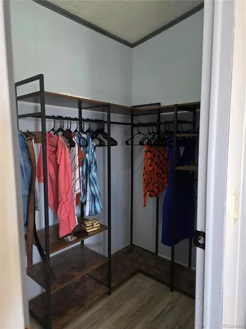 a view of a walk in closet