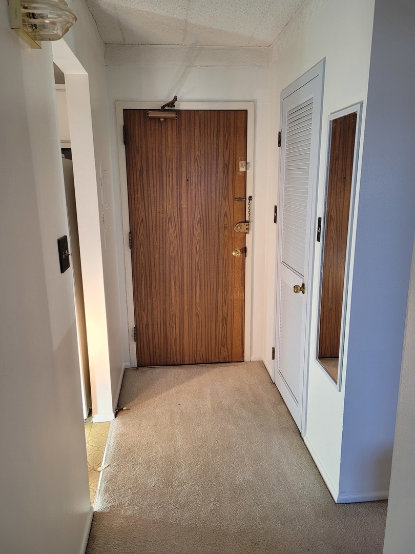 9701 Dee Road, Unit 4F Niles, IL 60714 - Photo 7 of 20 an empty room with wooden door
