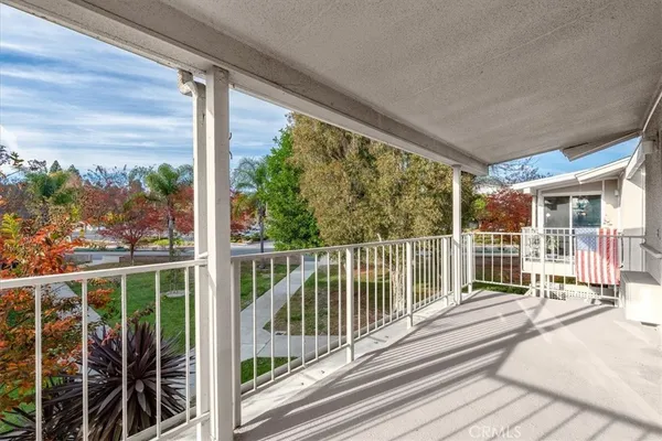 a view of a balcony