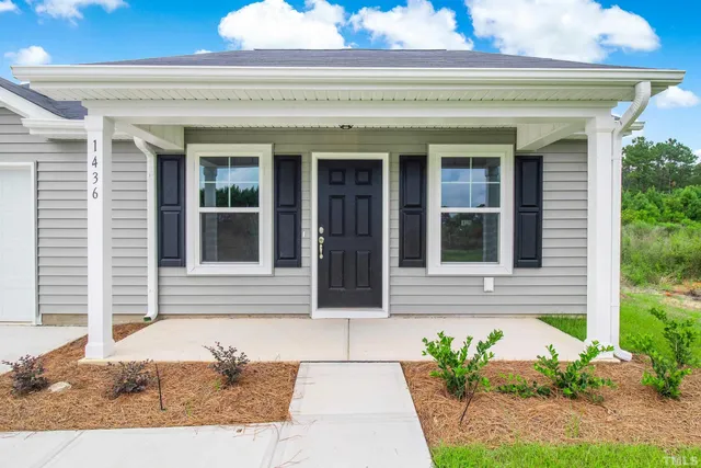 a front view of a house