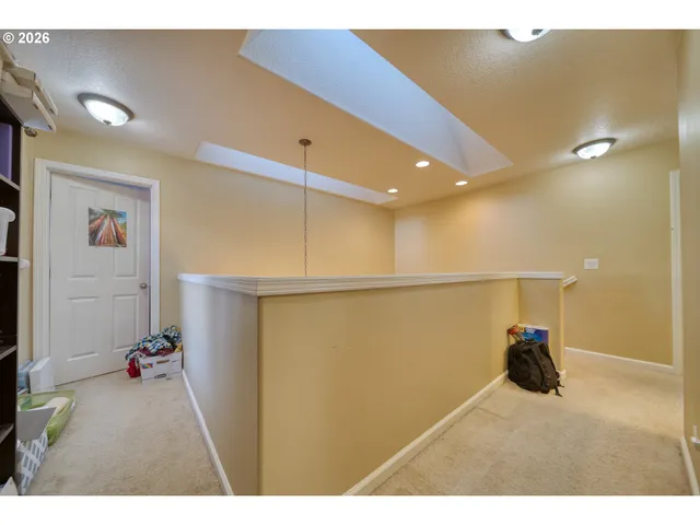 a view of hallway with stairs