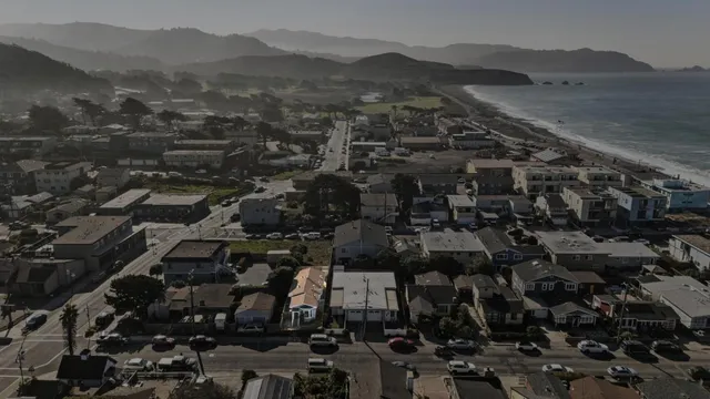 an aerial view of multiple house