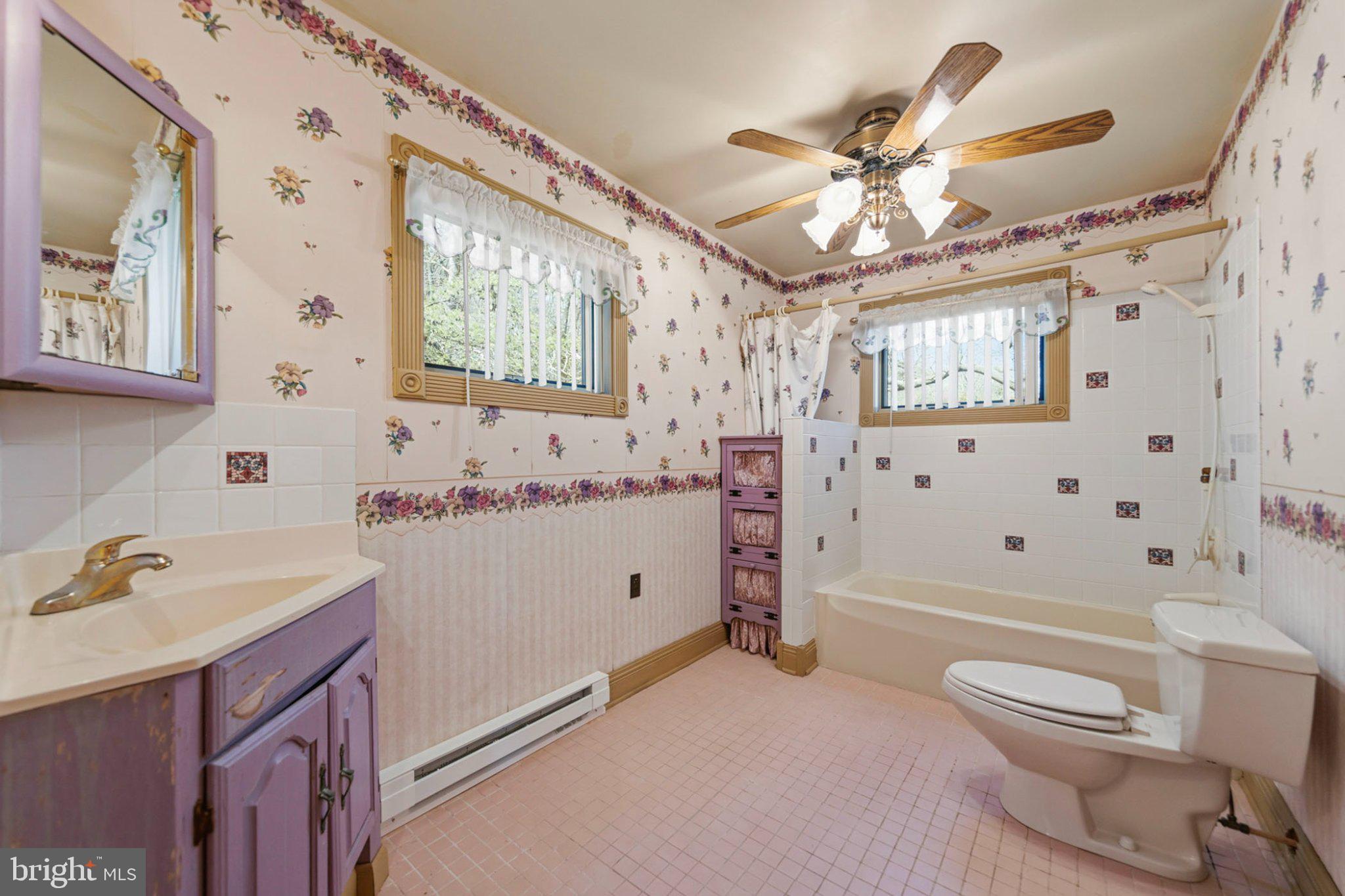777 Glengary Road Winchester, VA 22603 - Photo 29 of 69 a bathroom with a sink a toilet a mirror and shower