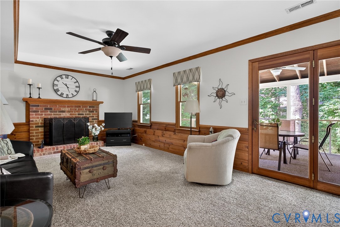 5404 Rock Harbour Road Midlothian, VA 23112 - Photo 3 of 69 Room for everyone! Wood burning FP. Door leads t