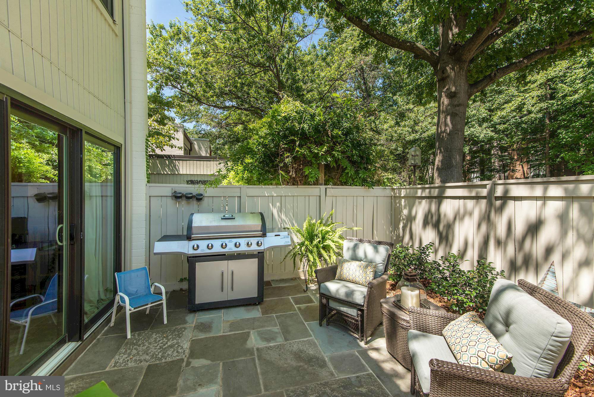 1620 Waters Edge Lane Reston, VA 20190 - Photo 16 of 30 a backyard of a house with barbeque oven table and chairs