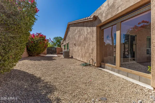 a house view with a outdoor space