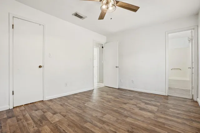 an empty room with a window