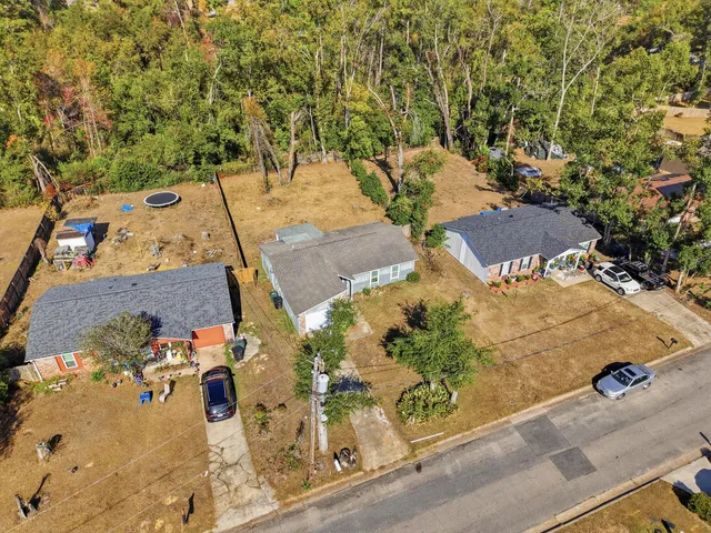 an aerial view of multiple house