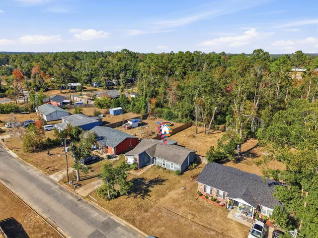 an aerial view of a city