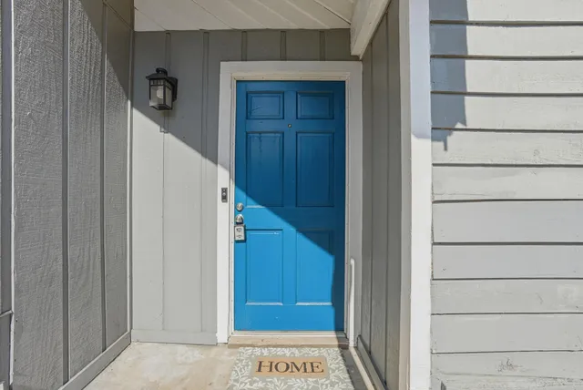 a view of front door