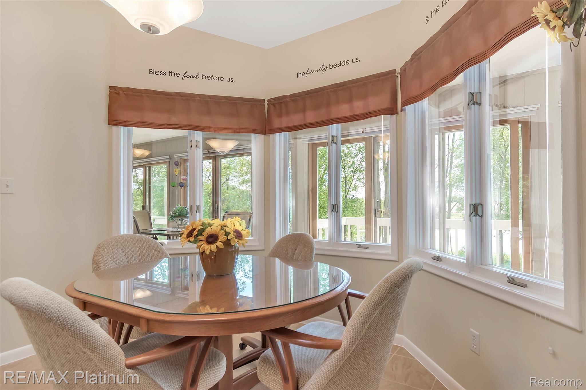 1848 Fox Ridge Drive Howell, MI 48843 - Photo 14 of 68 Beautiful Lake Views from the Bayed Dining Space