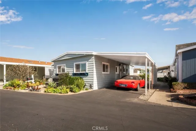 a car parked in front of a house